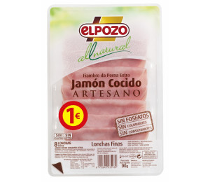 JAMON COCIDO EXTRA ARTESANO 90GRS (EL POZO) 1€