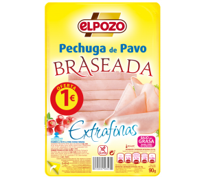 PECHUGA DE PAVO BRASEADA 90GRS (EL POZO)